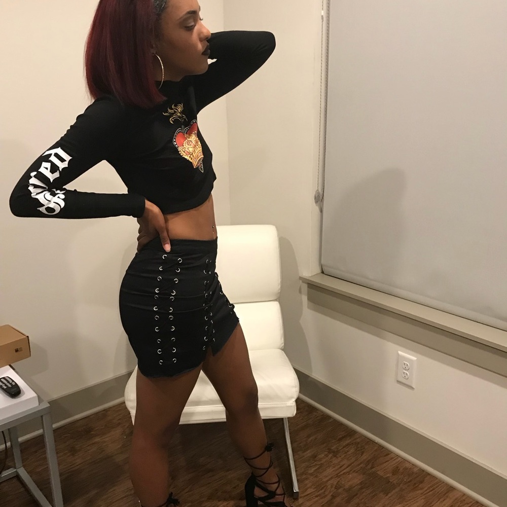 Laced Mini Skirt